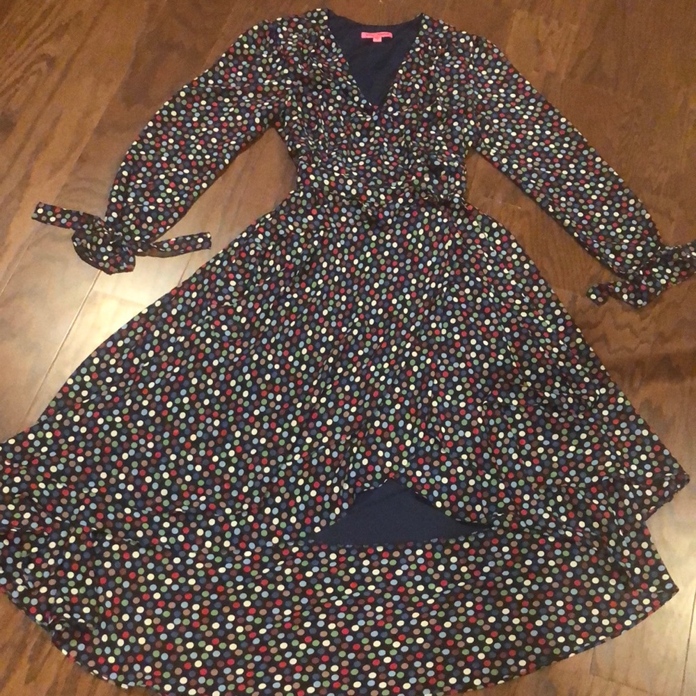 Betsey Johnson Ruffle Wrap Dress Size 12